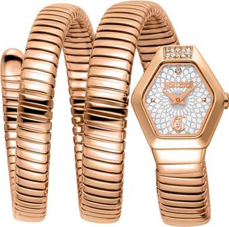 Just Cavalli Womens JC1L395M0045 Ladies Signature Snake Romina Watch - Rose Gold