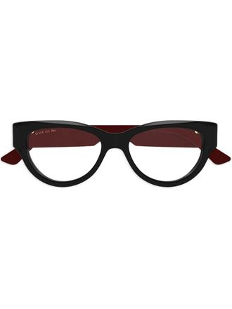 Gucci cat-eye glasses - women - Acetate - 53 - Black