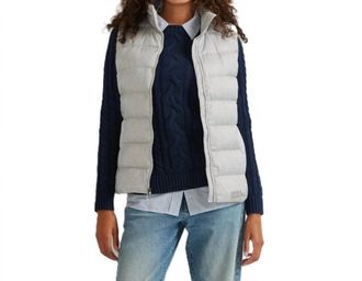 Eddie Bauer Cirruslite 650Fp Down Zip Up Puffer Vest In Gray