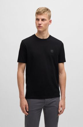 Boss Orange by Hugo Boss T-Shirt BOSS ORANGE Tales, Herren, Gr. XXL, schwarz (001_schwarz), Web, Obermaterial: 100% Baumwolle, unifarben, Basic normal, Rundhals, eng eingefass
