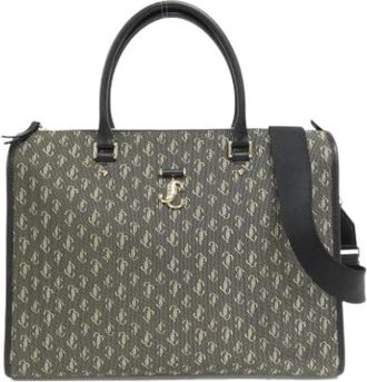 Jimmy Choo London Pre-owned Handbags, female, Black, Size: ONE SIZE Pre-owned Webb Top Handle Handbag