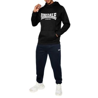 Lonsdale Heren Essential Oth-hoodie (Zwart)
