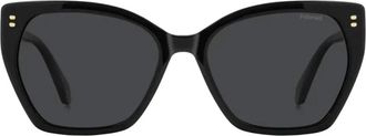 Polaroid Sunglasses, female, Black, Size: 56 MM Butterfly Sunglasses