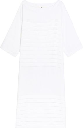 Les Vacances d'Irina Cleo Pleated Linen Midi Dress - White - 1 (XS / S)