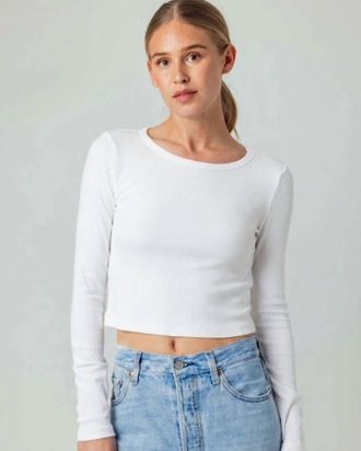 Sundays Wren Crewneck Tee In White