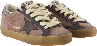 Golden Goose Womens Super Star Sneakers - Golden Goose Deluxe Brand Leather Purple Calfskin Shoes