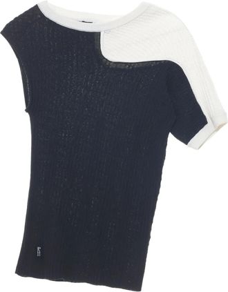 Kiko Kostadinov ribbed two-tone top - Black