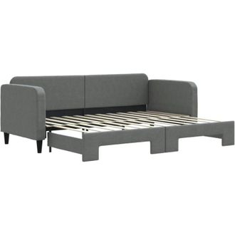 vidaXL Sof&aacute; Cama Nido Tela Gris Oscuro 80x200 Cm Vidaxl