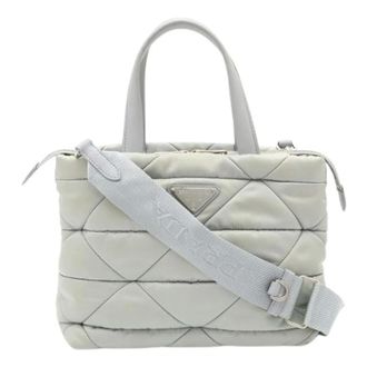 Prada Pre-owned Re Nylon 2way tote bag - Pre-owned - Mujer - Gris - ONE SIZE