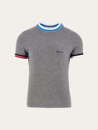 Ferragamo MenS Grey Short Sleeve Sweater