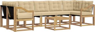 vidaXL Conjunto De Sof&aacute;s De Exterior 8 Uds. Y Beige Vidaxl
