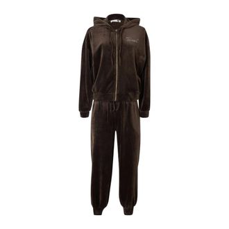Twinset Velours Trainingspak Set - Dames - Sport - Bruin - Maat: L Velours