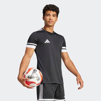 adidas Fussballtrikot ADIDAS PERFORMANCE SQUADRA 25 TRIKOT, Herren, Gr. XXL, schwarz-weiss (schwarz, wei&szlig;), Obermaterial: 100% Polyester, Rundhals, Trikots F