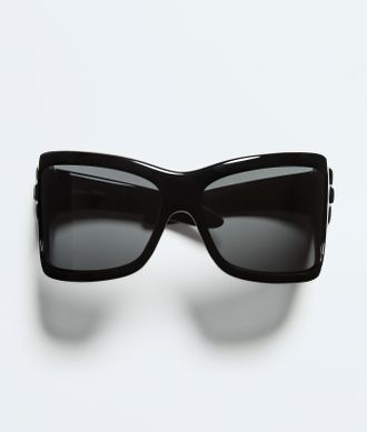Bottega Veneta Occhiali da sole Intrecciato Wraparound - Nero - Unisex - U