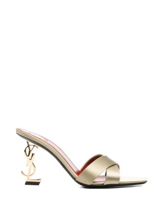 Saint Laurent Beige Logo Heels