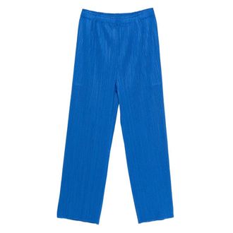 Pleats Please Issey Miyake Pantaloni Blu-Donna