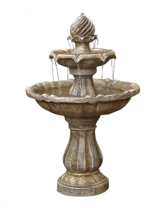Sunnydaze 2-Tier Solar Powered Water Fountain