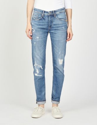 Gang Boyfriend-Jeans GANG 94NICA, Damen, Gr. 27, N-Gr, authell summer destroy, Denim/Jeans, Obermaterial: 99% Baumwolle, 1% Elasthan, regular fit lang, Jea