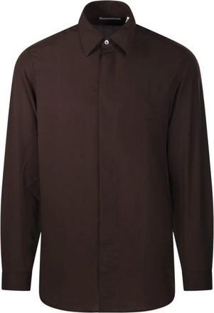 Lardini 450 Shirt - Heren - Zakelijke Overhemden - Bruin - M - Overhemden