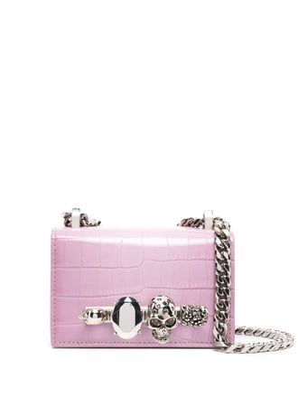 Alexander McQueen Borsa a tracolla con dettaglio 4 anelli - Rosa