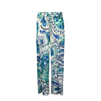 Twinset Fantasieprint broek voor vrouwen - Dames - Straight fit broeken - Veelkleurig - M - Broeken