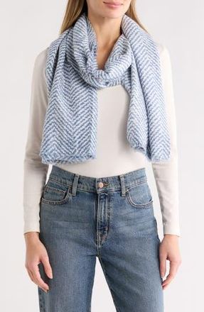 Nine West Herringbone Soft Wrap Scarf in Blue at Nordstrom Rack