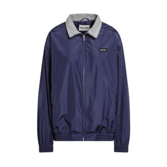 Miu Miu Giubbotto - female - Miu Miu - Bomber Jackets - Blue - XS - Jackets