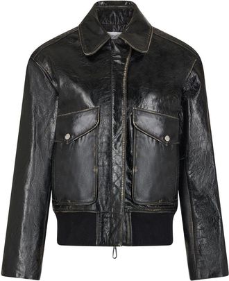 Paco Rabanne leather jacket - Black