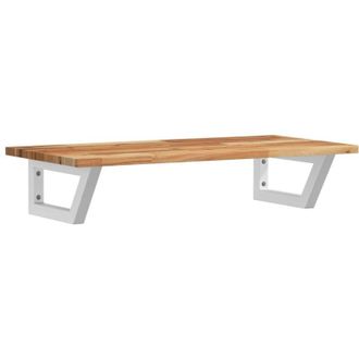 vidaXL Estante De Lavabo De Pared Acero Y Madera Maciza De Acacia Vidaxl