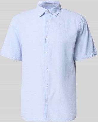 Mc Neal Regular Fit Freizeithemd aus Leinen-Baumwoll-Mix in Eisblau, Gr&ouml;&szlig;e XXXL
