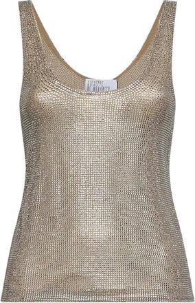 Giuseppe Di Morabito Canotta in tulle con cristalli - - Tops - Donna - Grigio - M