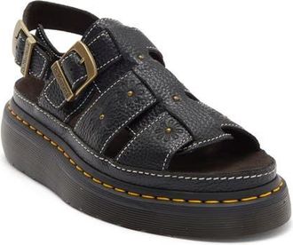 Dr. Martens Wrenile Sandal in Black at Nordstrom, Size 6Us