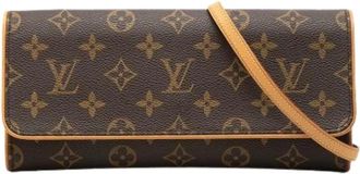Louis Vuitton Pre-owned Clutches, female, Brown, Size: ONE SIZE Pre-owned Pochette Twin GM