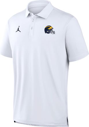Nike Jordan Mens Michigan Tour Jordan Brand Dri-FIT College Polo in White | 0JPF081KMWN-29Y
