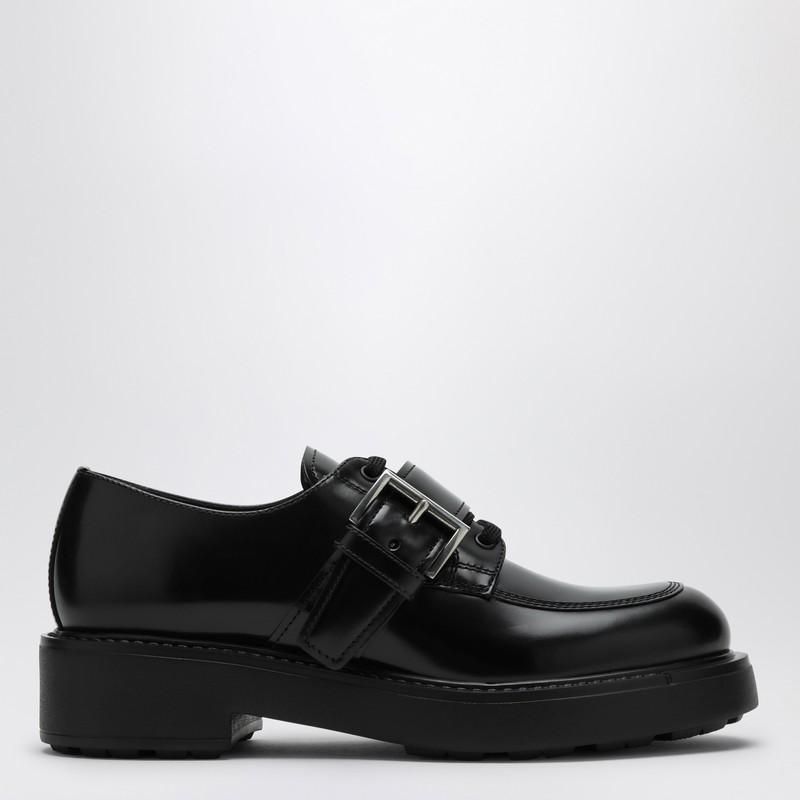 ローファー・オックスフォード PRADA Women Laced up Shoes 1D842NF020H27 F0002 black Prada Women's Black Patent Leather Lace-Up Oxford Shoe sz
