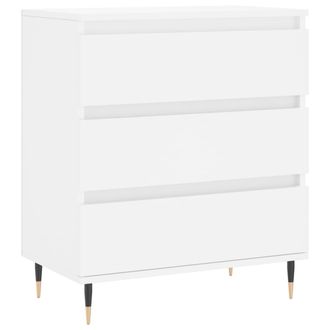 vidaXL Aparador De Madera Contrachapada Blanco 60x35x70 Cm Vidaxl