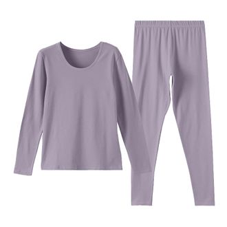 Generic Ultra Thin Thermal Underwear For Women, Base Layer Women Long Sleeve Thermal Base Layer Ultra Soft Slim Fit Tops And Long Johns Soft Crew Neck Underwe