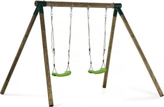 Habitat et Jardin Habitat Et Jardin - Columpio De Madera eden - Con 2 Columpios