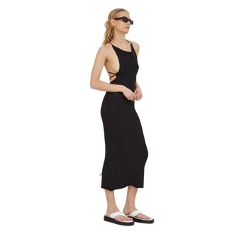 Alohas Alohas, Kleedjes, Dames, Zwart, L, Katoen, Tie-back Jurk