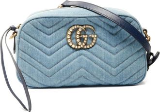 Gucci Borsa a tracolla con logo anni 15-25 - Blu