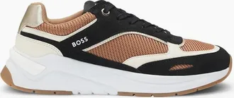 HUGO BOSS Womens Skylar Low Top Trainers - Cream - Size: 6