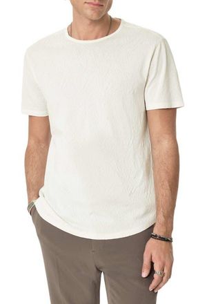 John Varvatos Mooney Textured Organic Cotton T-Shirt in Salt at Nordstrom, Size Xx-Large