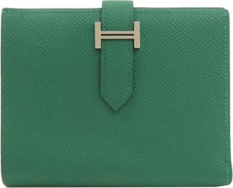 Herm&egrave;s Green Epsom Leather Wallet (Bi-Fold) (Pre-Owned)