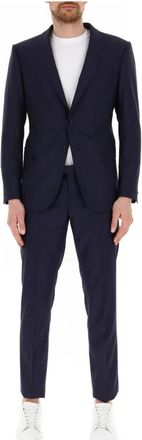 Emporio Armani Luxe Single Breasted Pak - Heren - Business pakken - Blauw - L - Wol - Kostuums