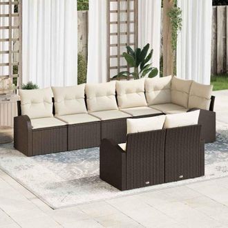 vidaXL Vidaxl - Conjunto De Sof&aacute; De Jard&iacute;n 8 Pcs 289 X 124 X 85 Cm Polirat&aacute;n