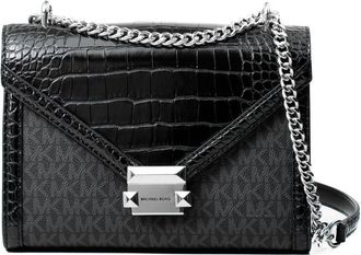 Michael Kors Black Canvas Crossbody Womens Bag