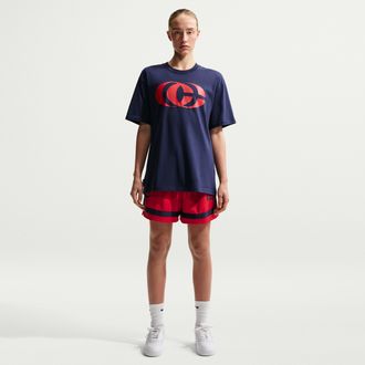 Nike Caitlin Clark Nike Womens Crossover Dri-FIT 5 Basketball Shorts in Red | IQ5644-657