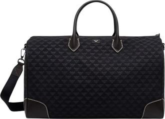 Emporio Armani Reistas - Heren - Weekendtassen - Blauw - ONE Size - Leer - Tassen