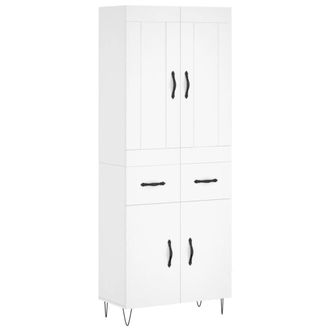 Berkfield Home Highboard White 69.5x34x180 cm Engineered Wood