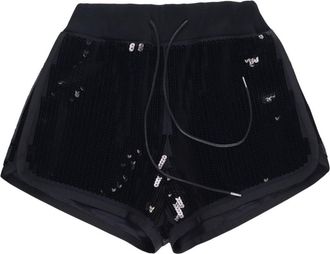 sacai sequin-embellished shorts - women - Polyester - 1 - Black